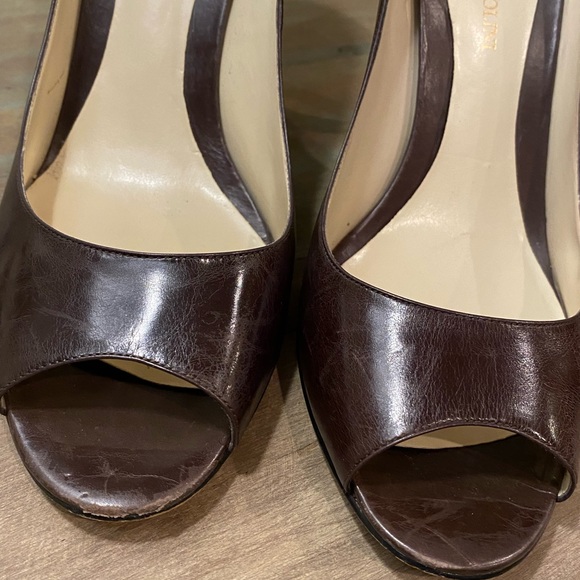 Chocolate Brown Enzo Angiolini heels - Picture 6 of 11